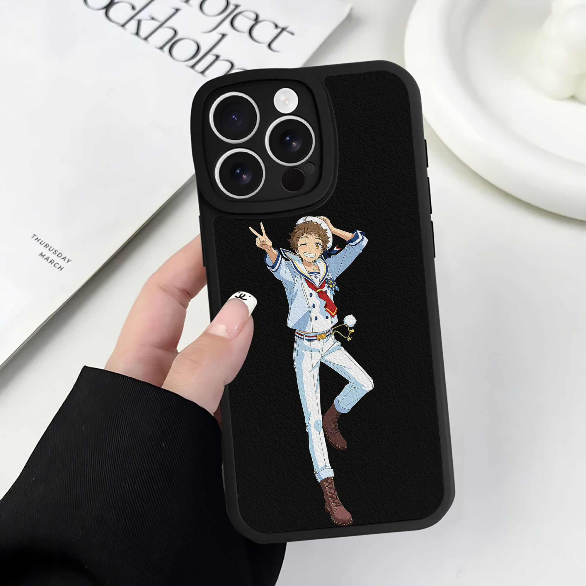 （画像用） あんさんぶるスターズ! Ensemble Stars 【iPhone 16シリーズ対応】シリコンスマホケース（レザー調） 材質：シリコン